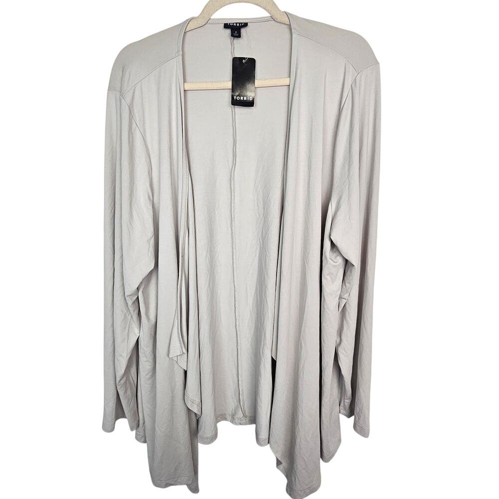 Torrid Womens Wind Chime Cupro Drape Front Cardigan Plus Size 2X Stretch Comfort